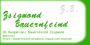 zsigmond bauernfeind business card
